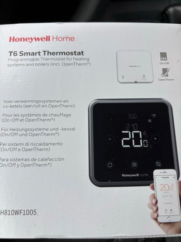 Honeywell T6 Thermostaat - Slimme Verwarming, Doe-het-zelf en Verbouw, Thermostaten, Zo goed als nieuw, Slimme thermostaat, Ophalen of Verzenden