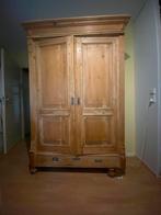 Oud grenen linnenkast half hang en leg deel, Huis en Inrichting, Kasten | Kledingkasten, Ophalen, Gebruikt, 150 tot 200 cm, Minder dan 100 cm