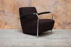 IZGS Leolux Scylla designfauteuil donkerrode/paarsige stof, Metaal, Leolux, Leolux, Design