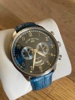 André Belfort "Calendrier" Automatisch Horloge - Blauw, Overige merken, Leer, Staal, Polshorloge