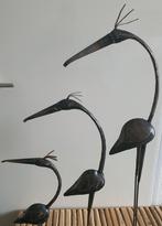 Beelden kraanvogels sculptuur design uniek set van 3 groot, Antiek en Kunst, Ophalen of Verzenden