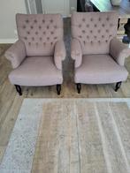 2 Landelijke Fauteuils, Hout, 75 tot 100 cm, Ophalen of Verzenden, Zo goed als nieuw