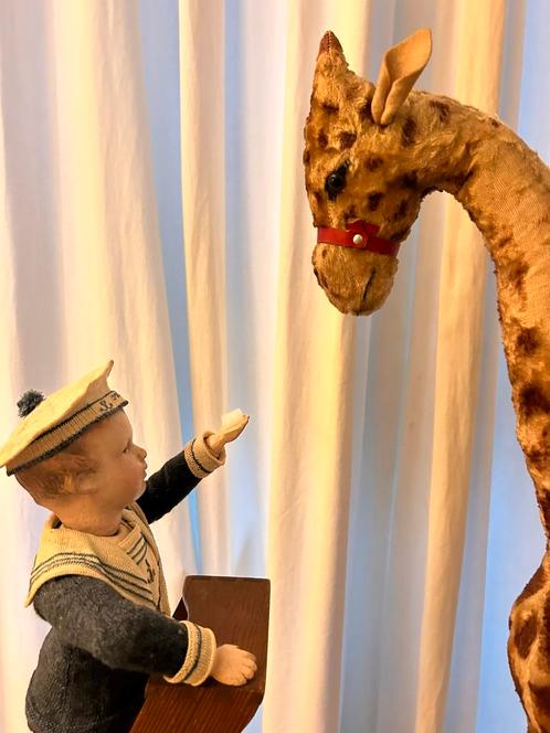 Steiff Giraffe, groot model. Alleen ophalen., Antiek en Kunst, Antiek | Speelgoed, Ophalen