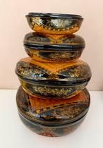 Set antieke Japanse lakmanden (ca. 1900) bamboe gevlochten, Ophalen of Verzenden