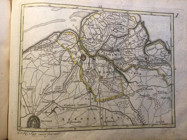 Zeeland, Sluis en omgeving, JC Sepp, 1773 ., Antiek en Kunst, Kunst | Etsen en Gravures, Ophalen