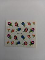 Velletje nagel water decals stickers GN-019 bloemen blauw ro, Nieuw, Handen en Nagels, Toebehoren, Verzenden
