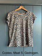 Costes luipaard shirt - Maat S, Beige, Ophalen of Verzenden, Korte mouw, Maat 36 (S)