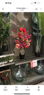 Intratuin vaas en zijden kunstbloemen, Ophalen of Verzenden, Zo goed als nieuw