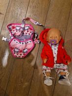Baby born, met draagzak, luiertas en kleertjes., Kinderen en Baby's, Speelgoed | Poppen, Ophalen, Gebruikt, Babypop