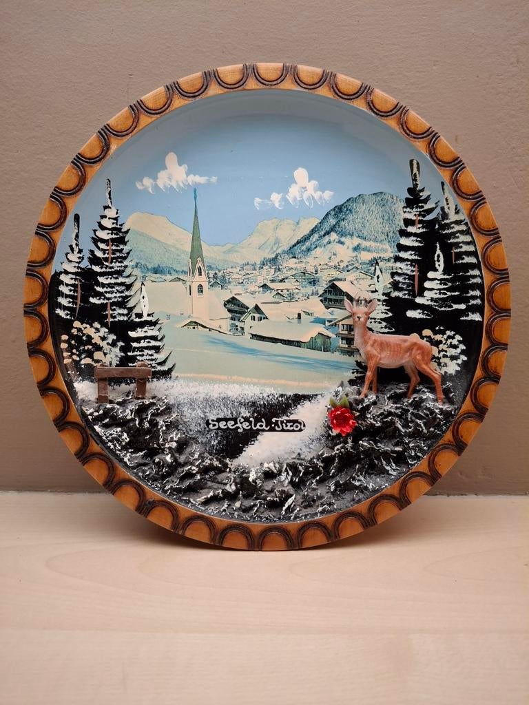 Houten Wandbord Seefeld Tirol - Vintage Decoratie, Ophalen of Verzenden, Gebruikt
