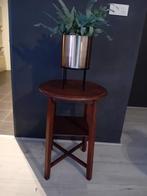 Houten Plantentafel / Bijzettafel - 68cm Hoog 49 cm breed, Ophalen, Gebruikt, Klassiek, Rond