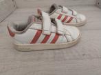 Adidas witte sneakers met roze glitterstrepen maat 26, Adidas, Gebruikt, Meisje, Schoenen