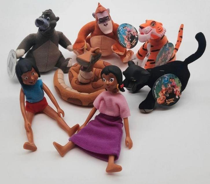 Jungle Book complete set van 7 poppen AH 2007, Verzamelen, Disney, Zo goed als nieuw, Beeldje of Figuurtje, Leeuwenkoning of Jungle Boek