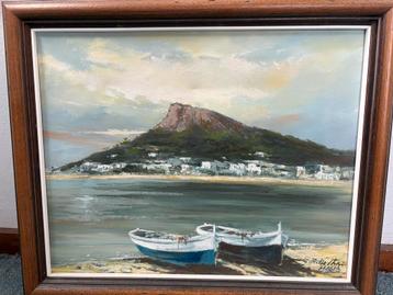 Schilderij Kustlandschap Costa Brava Gesigneerd beschikbaar voor biedingen