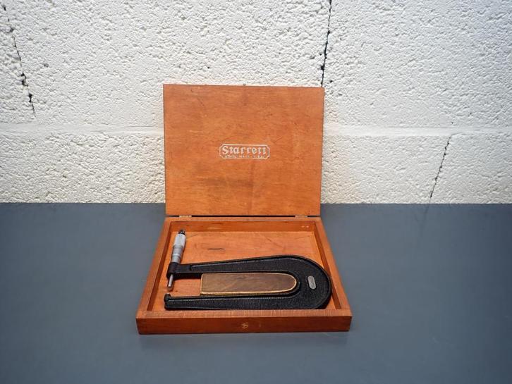 Starrett No 222 plaatmicrometer , beugelschroefmaat, Doe-het-zelf en Verbouw, Meetapparatuur, Gebruikt, Ophalen of Verzenden