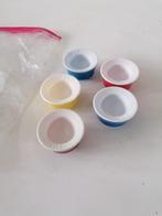 zes liebig kunststof eierdopjes in sputnik vorm igst, Verzamelen, Retro, Ophalen of Verzenden, Huis en Inrichting