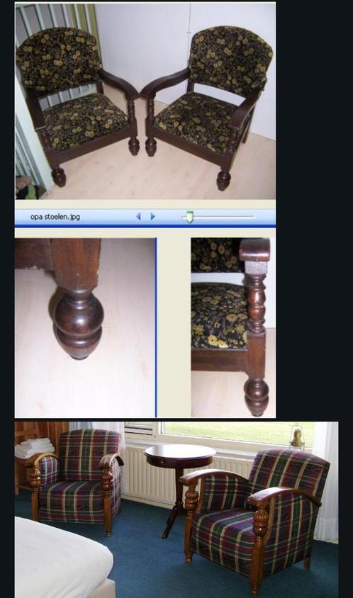 Luxe fauteuils hout, barok, frisse kleur stof, Huis en Inrichting, Fauteuils, Zo goed als nieuw, Hout, Metaal, Stof, Overige materialen