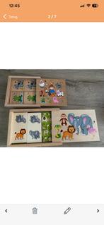 Houten Domino & Memory Spel, 2 tot 4 jaar, 10 tot 50 stukjes, Ophalen of Verzenden, Zo goed als nieuw