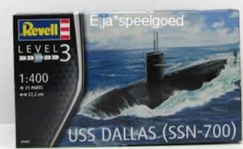 Modelbouw Revell USS DALLAS (SSN-7OO ) 1:400 5067 duikboot, Hobby en Vrije tijd, Modelbouw | Boten en Schepen, Nieuw, 1:200 of kleiner