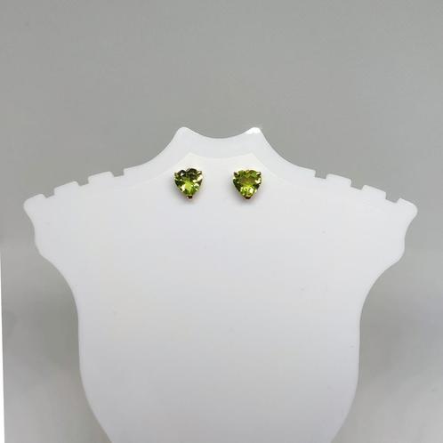 Natural Peridot Heart Earrings, Sieraden, Tassen en Uiterlijk, Oorbellen, Nieuw, Goud, Verzenden