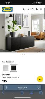 IKEA LAXVIKEN Zwarte Kastdeur 60x64 cm, Huis en Inrichting, Kasten | Dressoirs, Ophalen, Kunststof, Gebruikt, 50 tot 100 cm