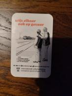 Vintage Veiligheidskaart Europese Spoorwegen 1975, Ophalen of Verzenden, Gebruikt, Trein, Kaart of Prent