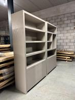 vakkenkast taupe 4 vaks 120 cm luxe showmodel eiken fineer, Huis en Inrichting, Kasten | Wandmeubels, 25 tot 50 cm, Minder dan 150 cm