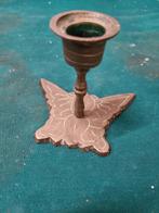 kandelaar messing vlinder vorm vintage, Huis en Inrichting, Woonaccessoires | Kandelaars en Kaarsen, Ophalen of Verzenden, 'T Olde Gre-j