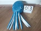 Octopus knuffel blauw 24cm lang, Ophalen, Zo goed als nieuw, Overige typen