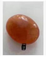 4 x calciet handsteen pistache blauw geel oranje pr.st., Nieuw, Ophalen of Verzenden, X, X