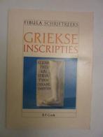 B.F.Cook - Griekse inscripties, fibula schriftreeks, Boeken, Ophalen of Verzenden, Zo goed als nieuw