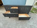 IKEA Hemnes ladekast - matzwart, 8 lades, Gebruikt, 100 tot 150 cm, Ophalen of Verzenden, Met lade(s)