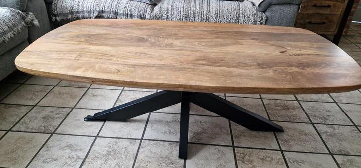 Salontafel Danish Mango Ovaal, Huis en Inrichting, Tafels | Salontafels, Zo goed als nieuw, 50 tot 75 cm, 50 tot 100 cm, 100 tot 150 cm