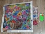 Diamond Painting Bloemenmand 40x40, Ophalen of Verzenden, Nieuw