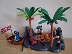Playmobil pirateneiland met kanon,roeiboot,schat, 3 piraten, Ophalen of Verzenden, Zo goed als nieuw, Complete set