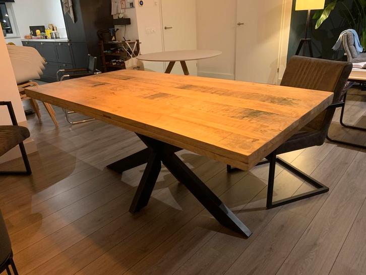 Mango houten eettafel 180x90cm, Huis en Inrichting, Tafels | Eettafels, Zo goed als nieuw, 50 tot 100 cm, 150 tot 200 cm, Rechthoekig