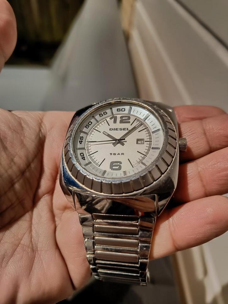 Diesel DZ1274 Zeldzaam Model, Sieraden, Tassen en Uiterlijk, Horloges | Kinderen, Zo goed als nieuw, Jongen of Meisje, Wit, Ophalen of Verzenden