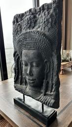 Afrikaanse Vrouw Polystone Beeld op Zwarte Voet, Huis en Inrichting, Ophalen, Zo goed als nieuw