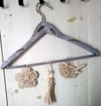 Unieke wanddecoratie grijs veren feathers bloem vogel, Ophalen, Nieuw