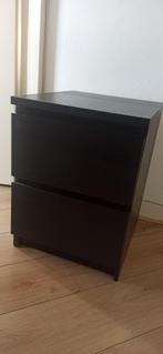 MALM Chest of drawers with 2 drawers, black, Huis en Inrichting, Kasten | Ladekasten, Ophalen, Minder dan 50 cm, 1 of 2 laden