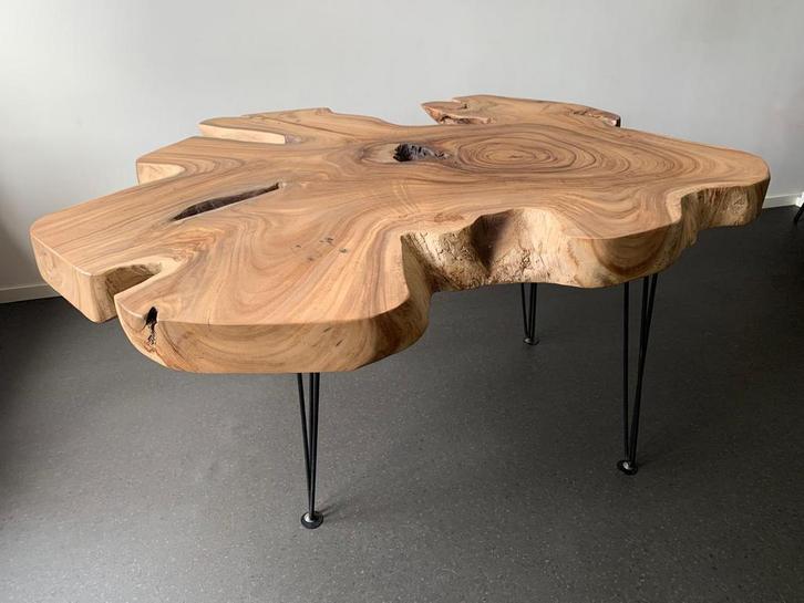 Prachtige boomstam eet tafel, Huis en Inrichting, Tafels | Eettafels, Zo goed als nieuw, 100 tot 150 cm, 100 tot 150 cm, Vijf personen of meer