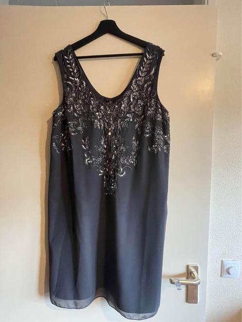 Feestjurk met glitters (NIEUW), Kleding | Dames, Gelegenheidskleding, Nieuw, Cocktailjurk, Maat 42/44 (L), Grijs, Ophalen of Verzenden