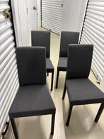 Eetkamerstoelen x 4 KÄTTIL zwart/Knisa donkergrijs, Ophalen, Overige materialen, Zo goed als nieuw, Vier