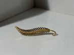 14 Karaat Gouden Veer broche ( Jansen, Post & Cocx ), 4 tot 7 cm, Ophalen of Verzenden, Zo goed als nieuw, Goud