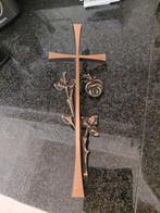 Messing Grafkruis met Roos, Antiek en Kunst, Ophalen of Verzenden