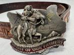 Gesp met riem spirit of our fathers - the dragon collection, Bruin, Echt leder, Riem of Ceintuur, Gedragen
