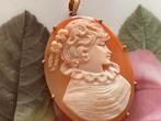 Bijzonder mooi unieke vintage gouden Kettinghanger Camee 18, Verzenden, Zo goed als nieuw, Goud