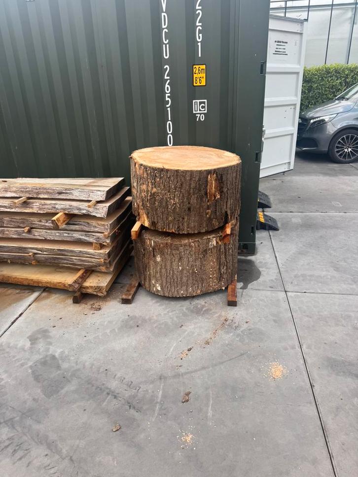 Groot eiken hakblok 40x90 cm voor 50 euro, Tuin en Terras, Haardhout, Ophalen