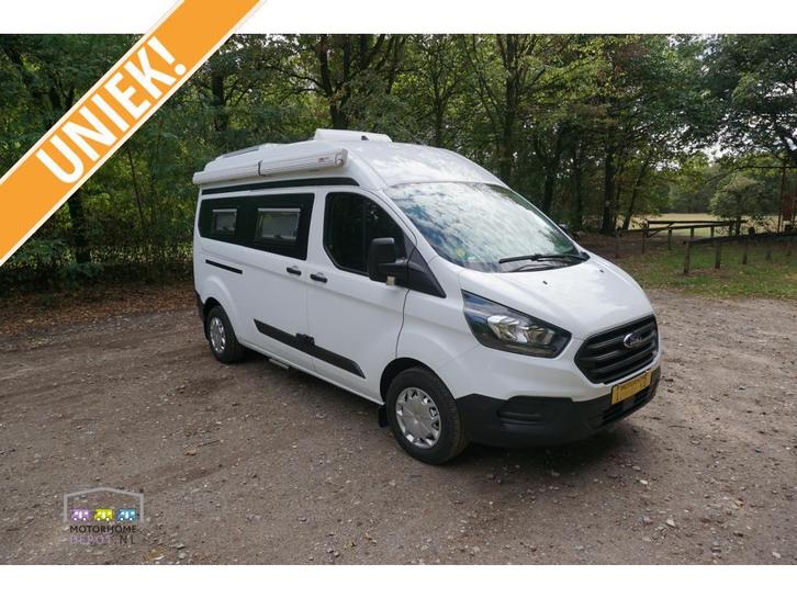 Buscamper Ford Transit Custom|3 gordelplaatsen 2xzonnepaneel, Caravans en Kamperen, Campers, Particulier, tot en met 2, Buscamper of Camperbus