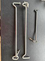 Deurhaken set: 2x 40cm, 1x 25cm, Doe-het-zelf en Verbouw, Hang- en Sluitwerk, Ophalen, Gebruikt, IJzer, Schuif of Grendel